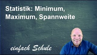 Minimum Maximum Spannweite  Daten Statistik [upl. by Scornik]