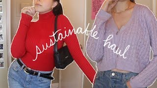 sustainable tryon haul thrifted depop  reformation [upl. by Halivah421]