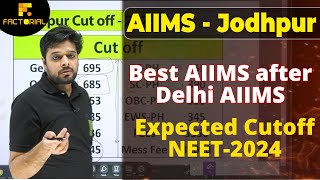 AIIMSJodhpur II Best AIIMS after Delhi AIIMS II Expected Cutoff NEET2024 [upl. by Atiugal]