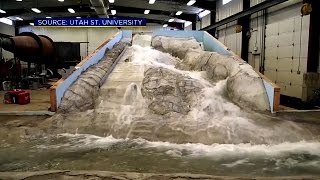 Engineers Test Oroville Dam Repairs On Giant Replica Of Spillway [upl. by Reta]