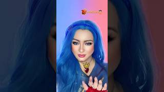 EVIE MAKEUP  DESCENDANTS 2 💙 evie descendants2 descendants disneymakeup carlos ben jay fyp [upl. by Michaeu]