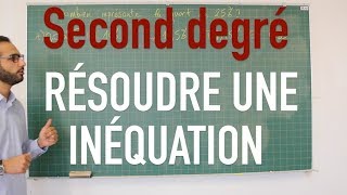 Second degré  Résoudre une inéquation [upl. by Niawat]