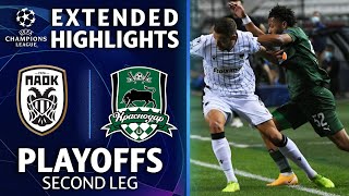 PAOK vs Krasnodar Extended Highlights  Playoffs 2nd Leg  UCL on CBS [upl. by Deyas660]