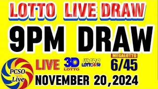 PCSO LOTTO 9PM LIVE DRAW TODAY NOVEMBER 202024 [upl. by Anahsit63]