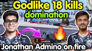 Godlike 18 kills domination in Bgis grind lobby 🔥 Jonathan Admino Jelly on fire 🇮🇳 [upl. by Mccallion]