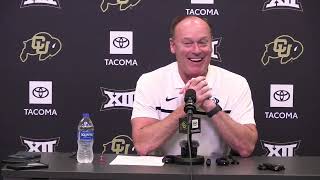 Colorado Football Weekly Press Conference [upl. by Nodnab]