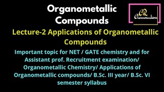 Organometallics Applications of Organometallic compounds BScIII year Assistant prof Recruit [upl. by Carie558]