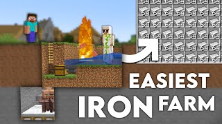 Minecraft EASY IRON FARM  119 Iron Farm Tutorial [upl. by Arihas]