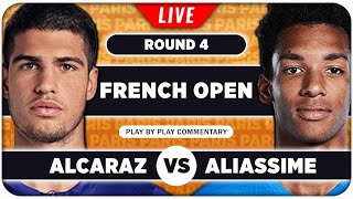 ALCARAZ vs AUGER ALIASSIME • French Open 2024 • LIVE Tennis PlaybyPlay Stream [upl. by Elleinnod]