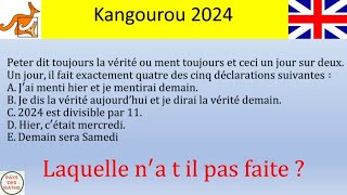 Kangourou 2024 olympiade Junior Britannique  un casse tête logique [upl. by Yelhak562]