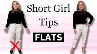 2 SIMPLE Style Tips For Wearing Flats When You are Short [upl. by Gerrald]