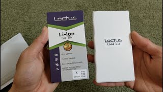 Unboxing LOCTUS High Capacity iPhone X 3210mAh Battery  Tool Kit [upl. by Aleekat]