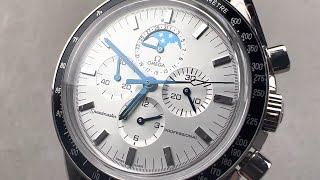 Omega Speedmaster Professional Moonwatch Moonphase white gold 36893031 Omega Watch Review [upl. by Sredna]