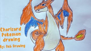 Charizard drawing 🔥Pokemon Drawing SeriesEpisode 7 [upl. by Gabbi76]