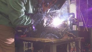 MIG Welding an Aluminum Cylinder Head  Toyota 3RZ [upl. by Sievert]