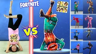 FORTNITE DANCE CHALLENGE in REAL LIFE All Dances [upl. by Shoemaker]