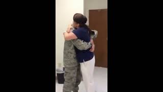 Military son surprises mom at work [upl. by Annoek]