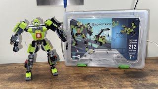 Build it vid Lego robot off brand robotryx brand lego mech green robot building toy building bricks [upl. by Cerf973]