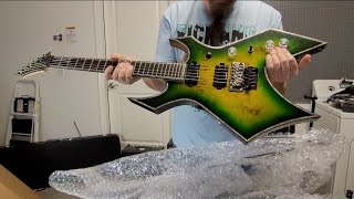 BC RICH Warlock Extreme Exotic Dragon Eye used unboxing Different than expected Video 1 of 3 [upl. by Gnaw]