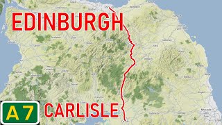 UK Road Tours  A7 Carlisle to Edinburgh [upl. by Nehte]