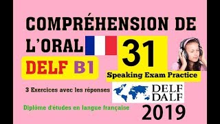 DELF B1  Compréhension de loral no 31 exemples de sujets 2019 nouveau format [upl. by Oned]