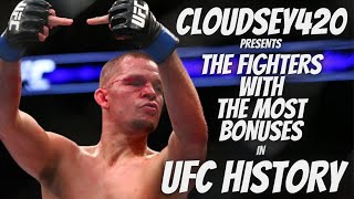 Who has the most bonuses in UFC HISTORY with Cloudsey420 [upl. by Dalli]