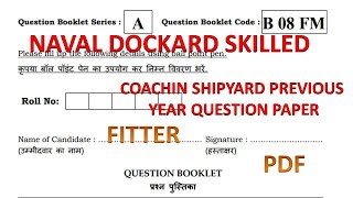 FITTER TRADE PREVIOUS YEAR QUESTION PAPERNAVAL DOCKYARD SKILLED EXAMCOCHIN SHIPYARDALL FITTER [upl. by Eedeed57]