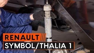 How to change shock absorber on RENAULT SYMBOLTHALIA 1 TUTORIAL AUTODOC [upl. by Lipcombe]