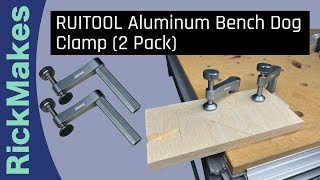 RUITOOL Aluminum Bench Dog Clamp 2 Pack [upl. by Nordine515]