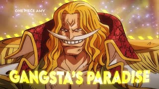 4K One Piece  WhitebeardRoger AMVEdit Gangstas Paradise [upl. by Attenauqa]