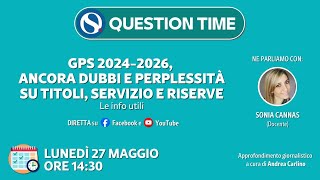 GPS 20242026 ancora dubbi e perplessità su titoli servizio e riserve [upl. by Aesoh]