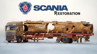 Full Destroyed Scania Oil Tanker Truck Restoration [upl. by Aidil]