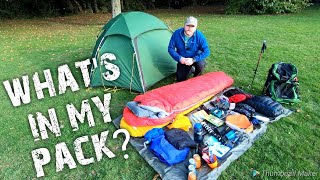 How I fit all my backpacking  wild camping gear into my osprey exos 48 backpack [upl. by Eelarac996]