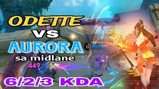 ODETTE VS AURORA SA MIDLANE  623 KDA ODETTE GAME PLAY  SWIPER31 GAMING mlbb mobilelegends [upl. by Natehc]