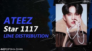 ATEEZ  Star 1117  Line Distribution Color Coded [upl. by Tatiana]