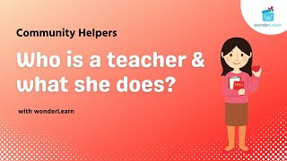 Teacher Meaning  What does teacher do  Teachers For Kids  Job amp Occupation  Preschool Learning [upl. by Erv]