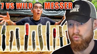 Welches MESSER für 7 vs Wild  Das BESTE Bushcraft Messer von Survival Mattin  Fritz Meinecke [upl. by Yhtomiht]