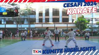 CESAFI 2024 Karate Competition Individual Kumite Highlights [upl. by Raddi]