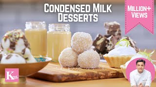 Holi Spl Dessert  5 Quick Condensed Milk Desserts Eggless  कोंडेंसेड मिल्क  Kunal Kapur Recipes [upl. by Rosetta865]