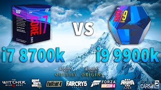 i9 9900k vs i7 8700k Test in 9 Games [upl. by Porta]