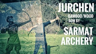 Jurchen  bambooWood laminated long draw Bow by Sarmat Archery  Review [upl. by Dasie]