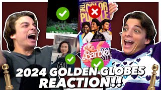 2024 Golden Globe Nominations REACTION theyre actually good [upl. by Lesly829]