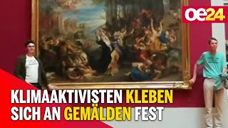 Klimaaktivisten KLEBEN sich an Gemälden fest 🖼 [upl. by Dlanger]