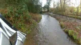 Fording the River Stour at White Cross near Zeals in Wiltshire [upl. by Haerr]