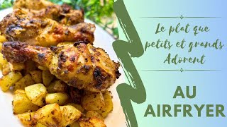 Pilons de Poulet Rôties et ses Pommes de terre au AIRFRYER 😋👍 [upl. by Merkley]