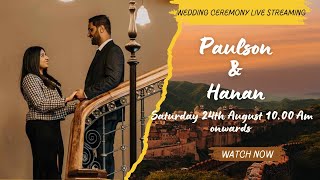 Paulson amp Hanan Wedding ceremony live Streaming [upl. by Chem827]