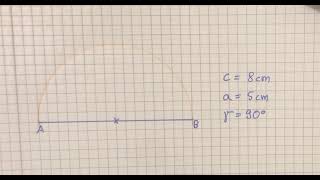 Mit dem Thaleskreis ein rechtw Dreieck konstruieren wenn 2 Seiten bekannt sind [upl. by Sigfried450]