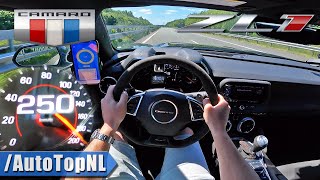 CAMARO ZL1  659HP V8 SUPERCHARGED on AUTOBAHN NO SPEED LIMIT by AutoTopNL [upl. by Aisekal801]