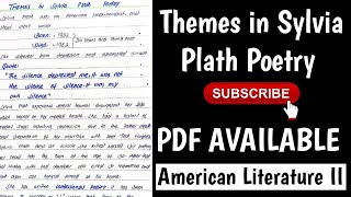 Themes In Sylvia Plaths Poetry [upl. by Axela]