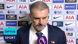 It wasnt great We gave ourselves a mountain to climb  ANGE POSTECOGLOU loses to Ipswich Town [upl. by Ecnarolf]